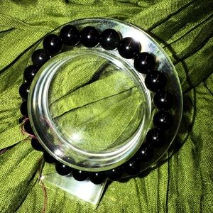 Black Obsidian Beaded Bracelet